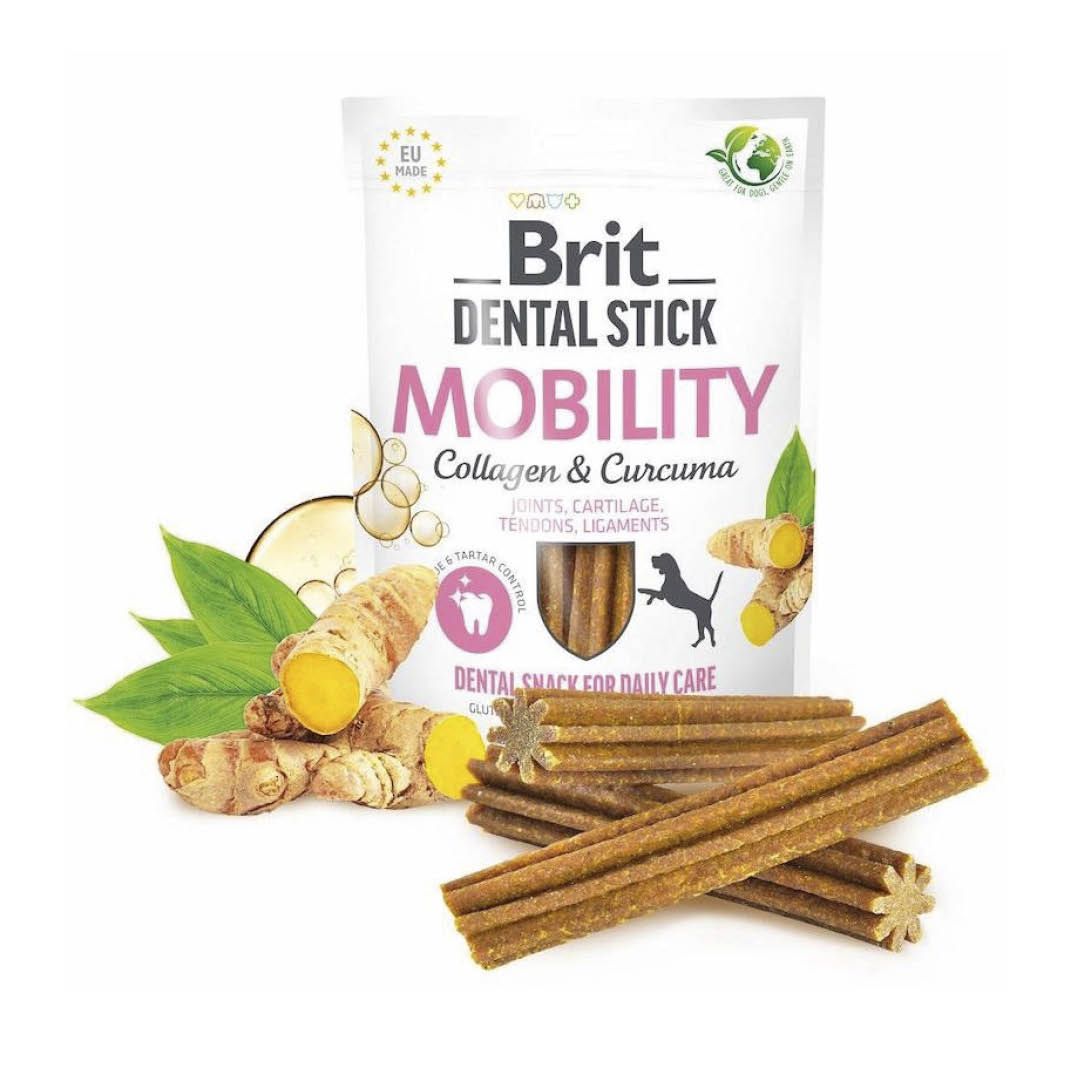 Brit Care - Dog - Dental Stick - Mobilität - mit Kurkuma & Kollagen 70 Stück | 10 x 251 g