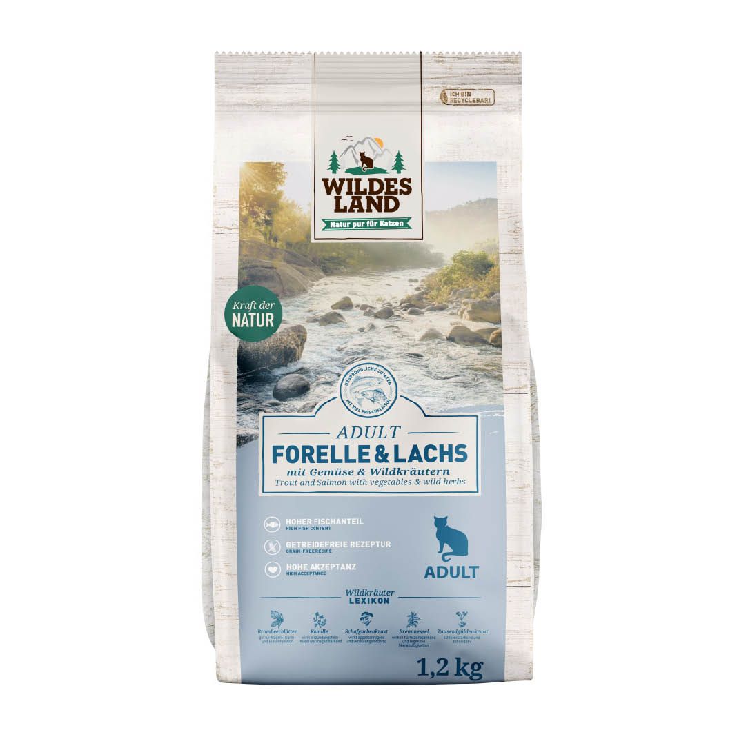 Wildes Land Cat - Classic Adult - Forelle und Lachs | 1,2 kg