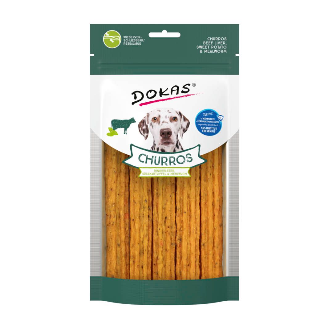 Dokas Churros mit Rinderleber, Süsskartoffel & Mehlwurm | 150 g