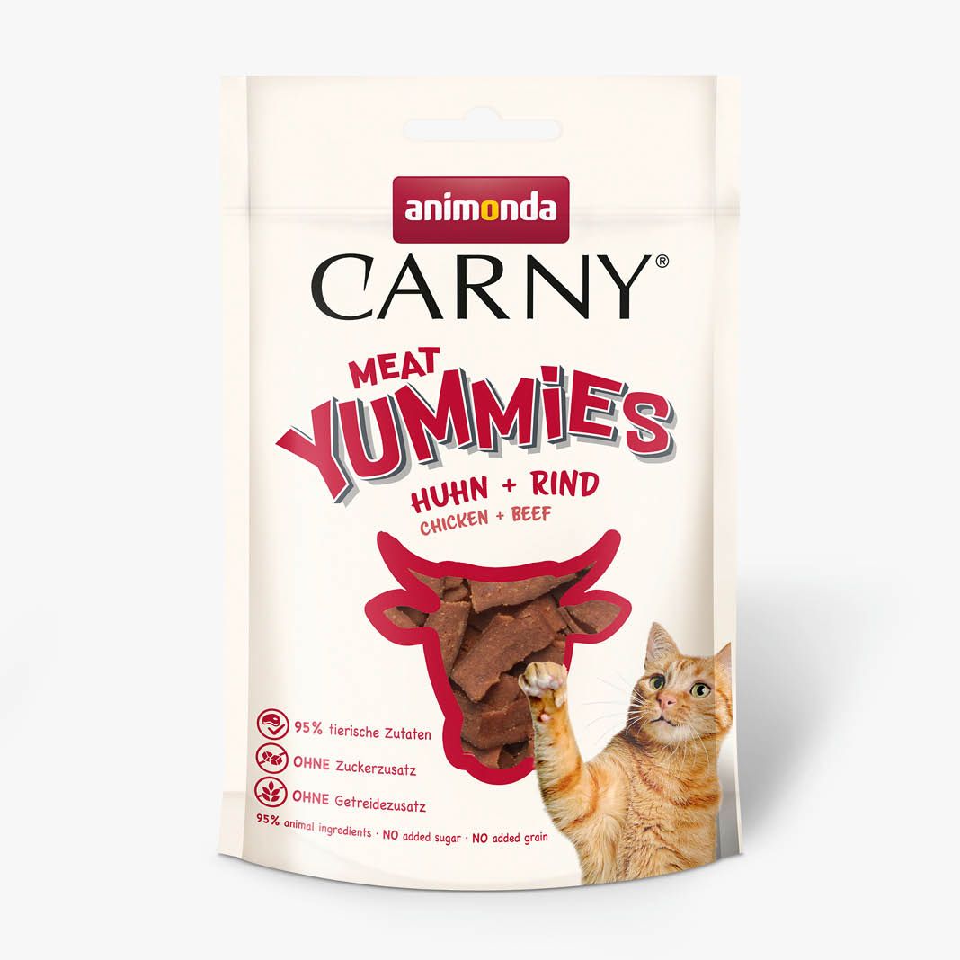animonda Carny Adult Meat Yummies Huhn + Rind | 10 x 50 g