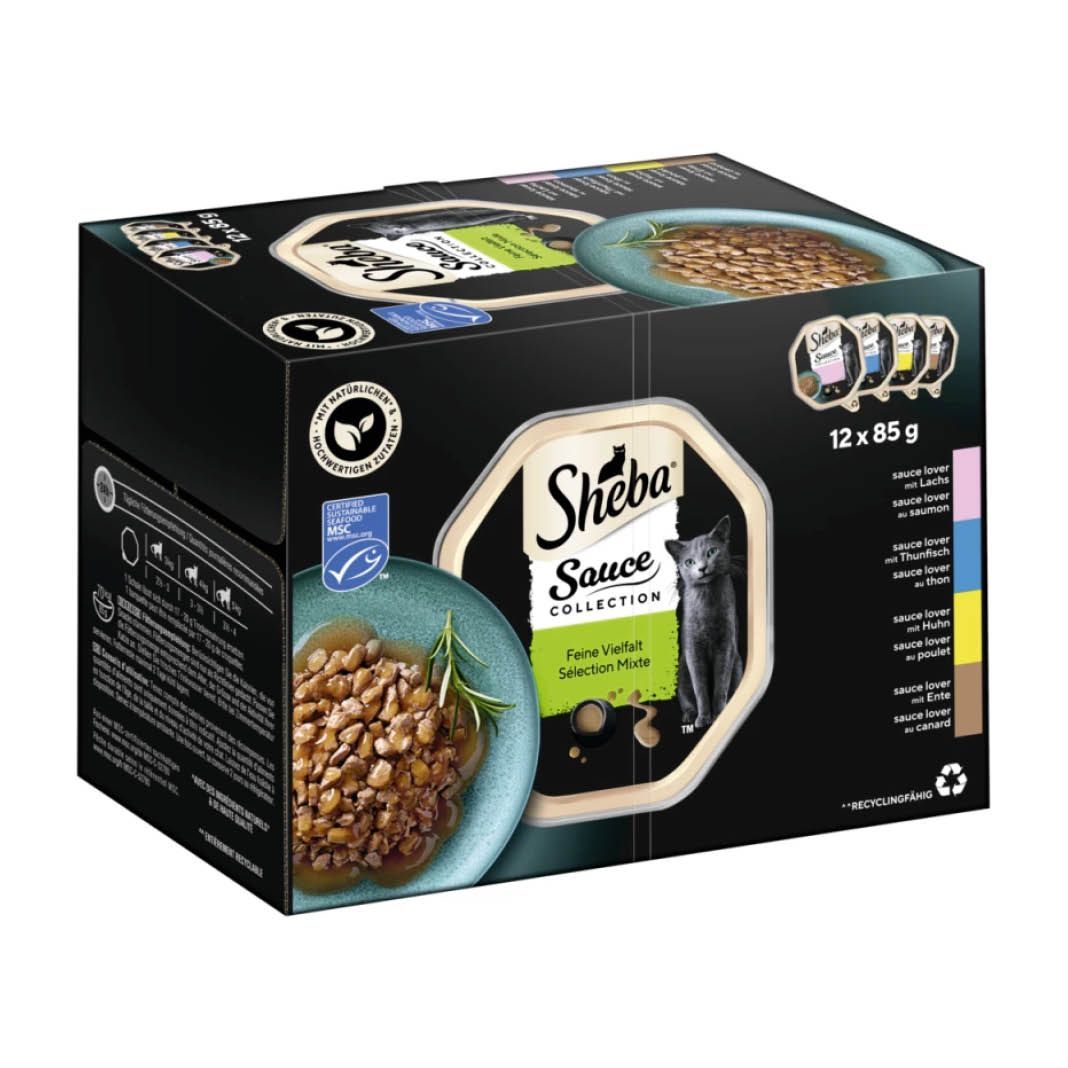 SHEBA® Schale Multipack Sauce Collection Feine Vielfalt MSC | 12 x 85 g