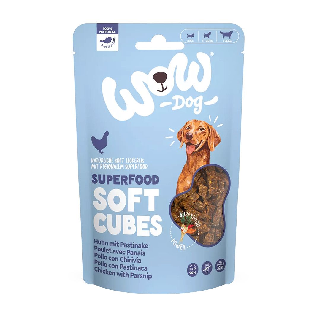 WOW SUPERFOOD Soft Cubes Huhn mit Pastinake | 150 g
