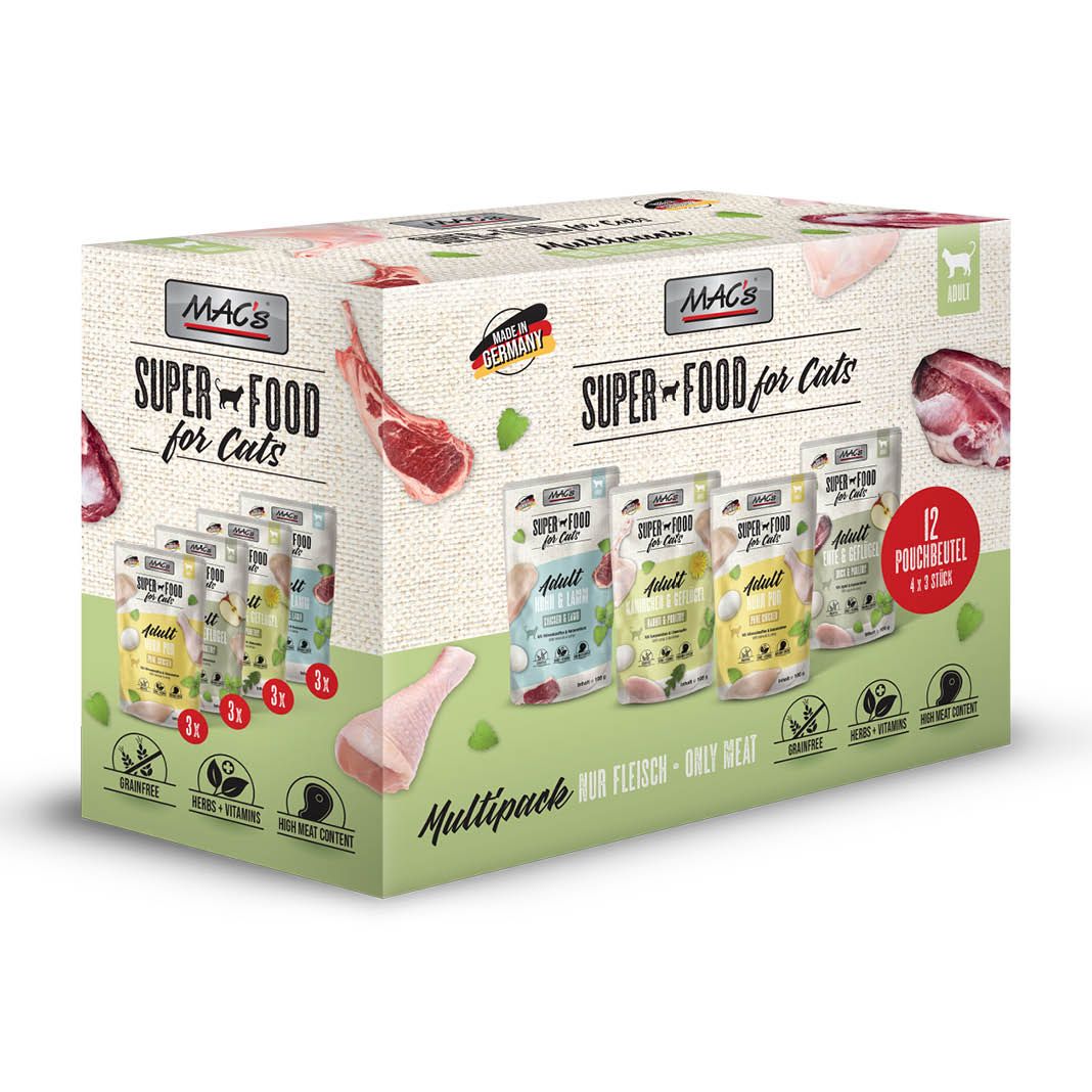 MAC's - Cat - Pouch - Multipack mit Fleisch | 12 x 100 g