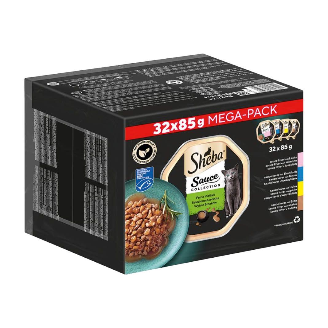 SHEBA® Schale Multipack Mega-Pack Sauce Collection Feine Vielfalt MSC | 32 x 85 g