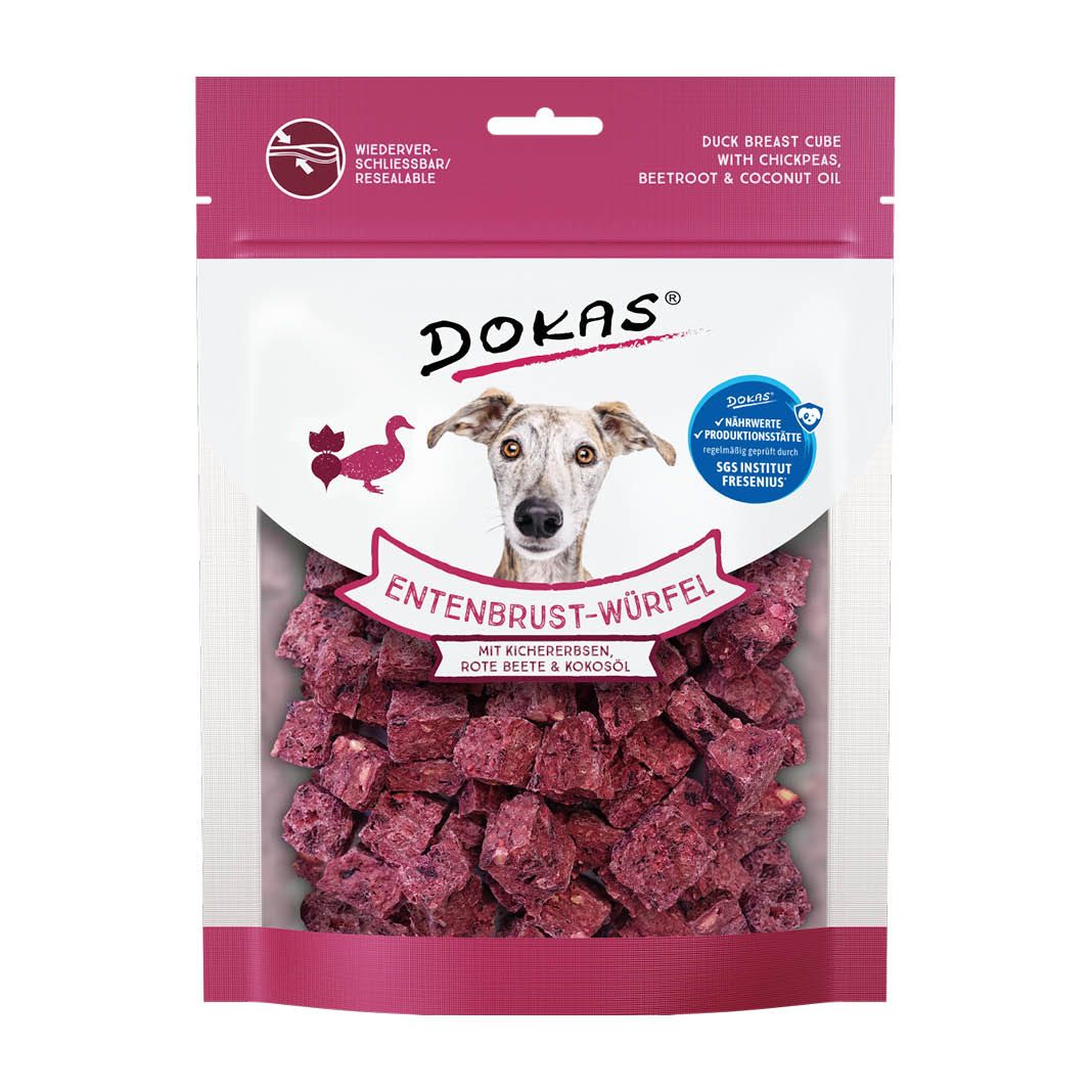 Dokas Entenbrust-Würfel mit Kichererbsen, Rote Beete & Kokosöl