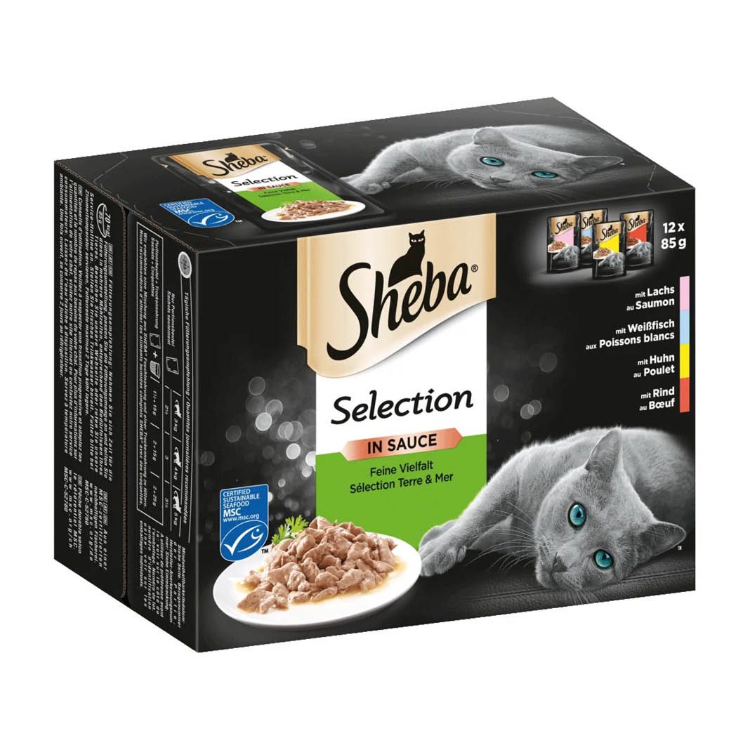 SHEBA® Schale Multipack Sauce Collection Feine Vielfalt | 12 x 85 g