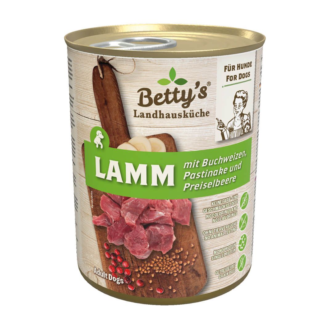 Betty's Landhausküche - Hund - Nassfutter - Lamm & Buchweizen | 6 x 400 g Betty's Landhausküche - Hund - Nassfutter - Lamm & Buchweizen | 6 x 400 g