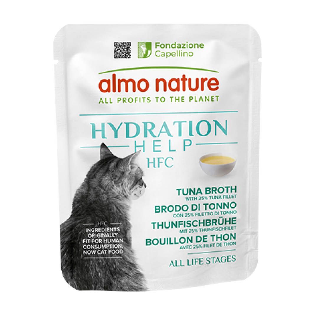 Almo Nature HFC Hydration Help Thunfischbrühe mit Thunfischfilet | 24 x 50 g Almo Nature HFC Hydration Help Thunfischbrühe mit Thunfischfilet | 24 x 50 g