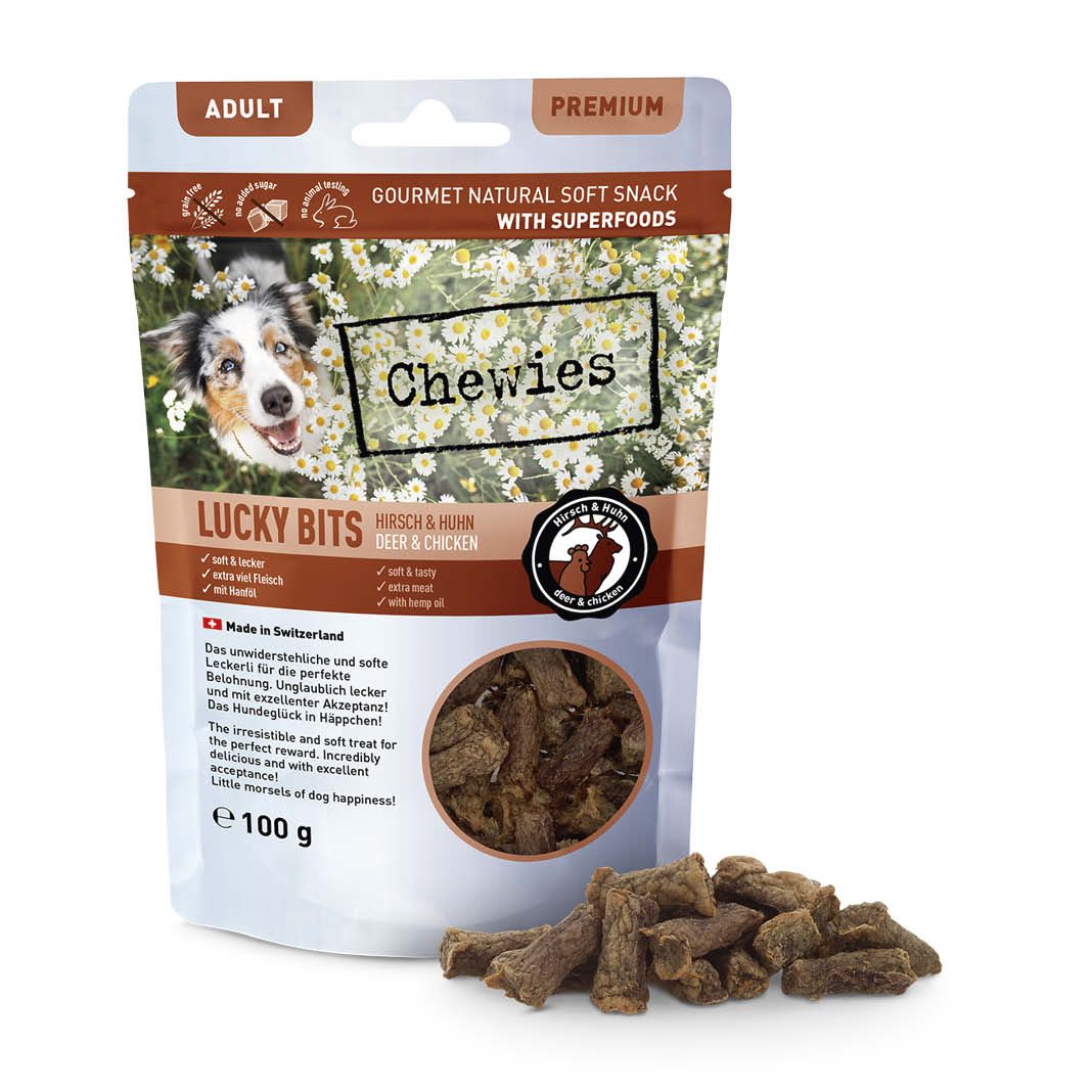 Chewies LUCKY BITS Adult Hirsch & Huhn | 100 g