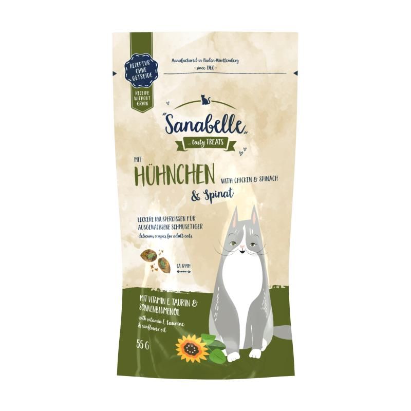 Sanabelle Knusperkissen Huhn & Spinat | 55 g