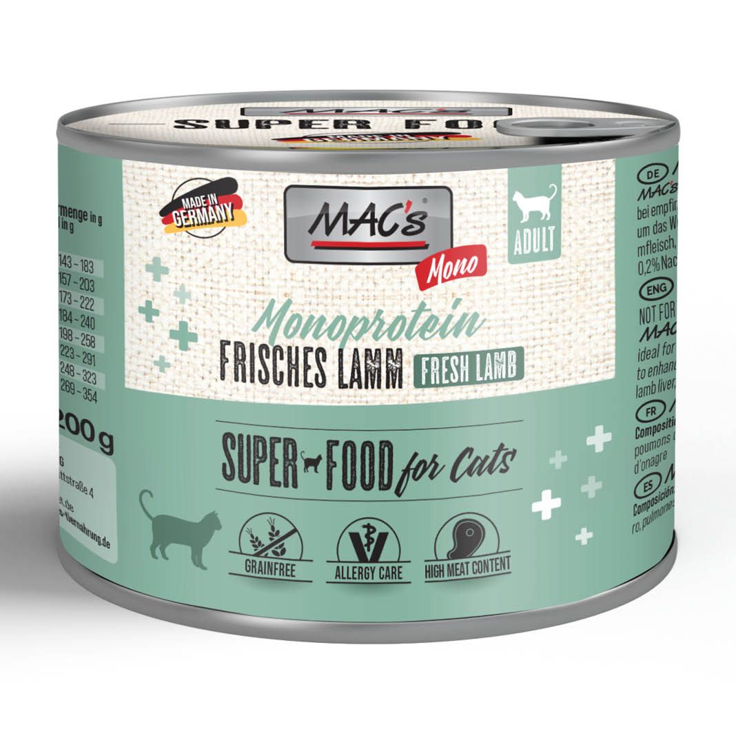 MAC's - Cat - Mono Sensitive Lamm & Karotte | 12 x 200 g