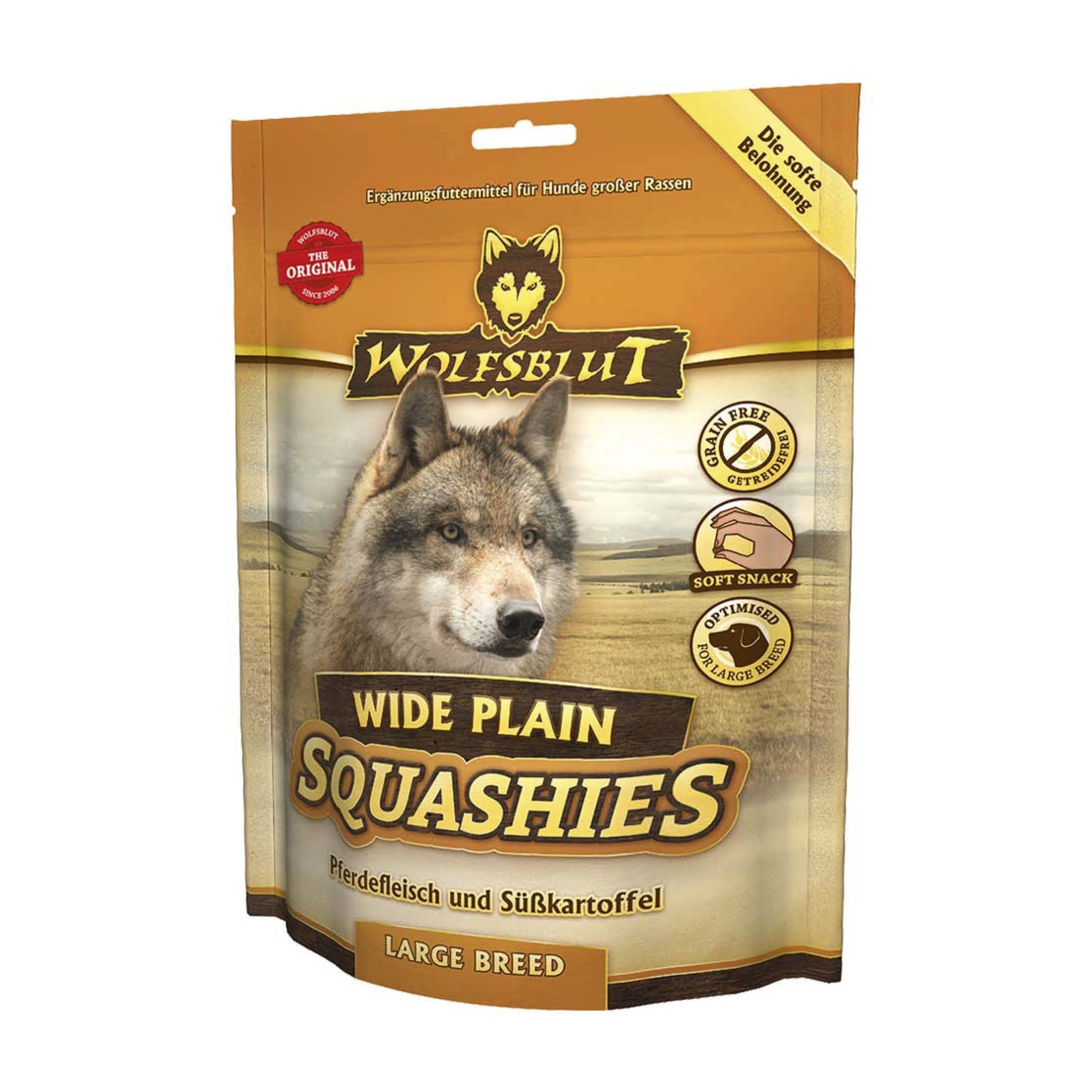 Wolfsblut Squashies Wide Plain Large Breed - Pferd mit Süßkartoffel | 6 x 300 g