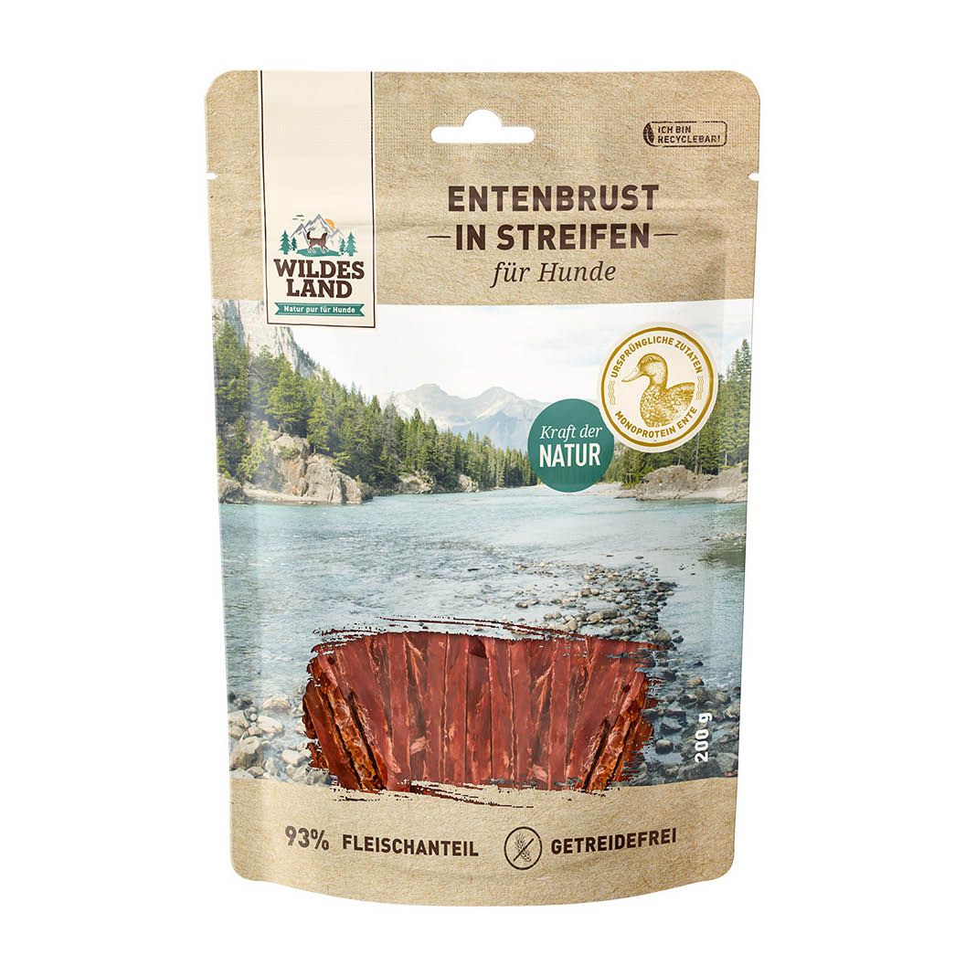 Wildes Land Fleischsnacks - Entenbrust in Streifen