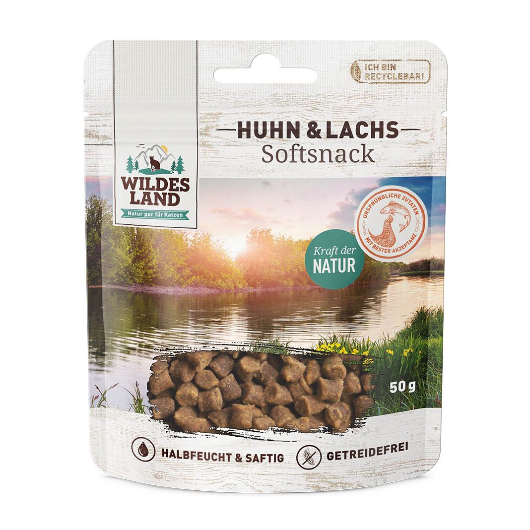 Wildes Land Cat - Softsnack - Huhn & Lachs | 50 g