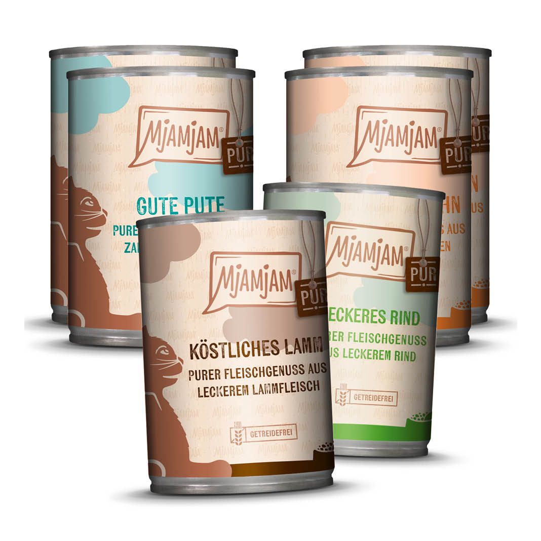 MjAMjAM Cat - Mixpaket V - Purer Fleischgenuss | 6 x 400 g
