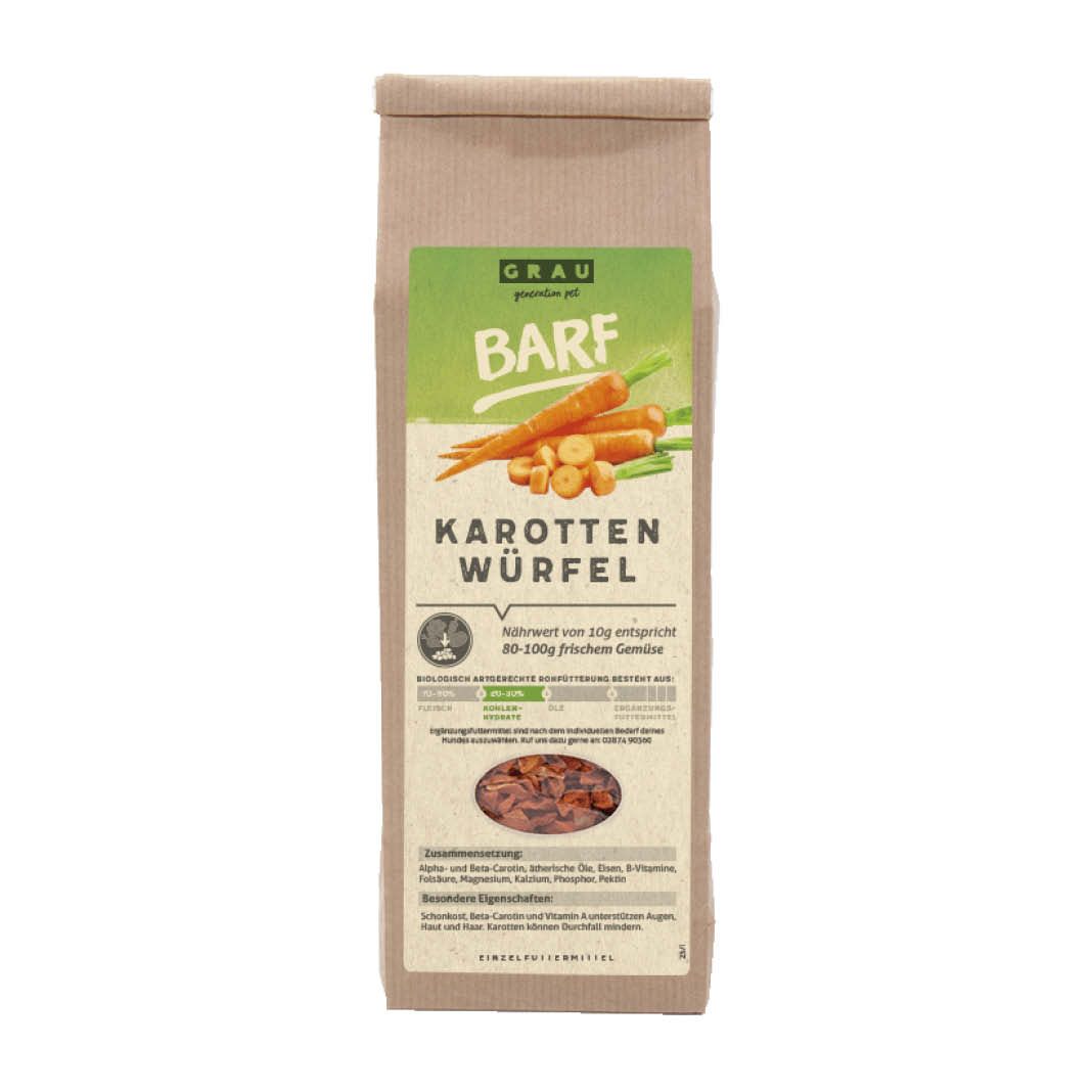 Grau Hund Karotten-Würfel | 150 g