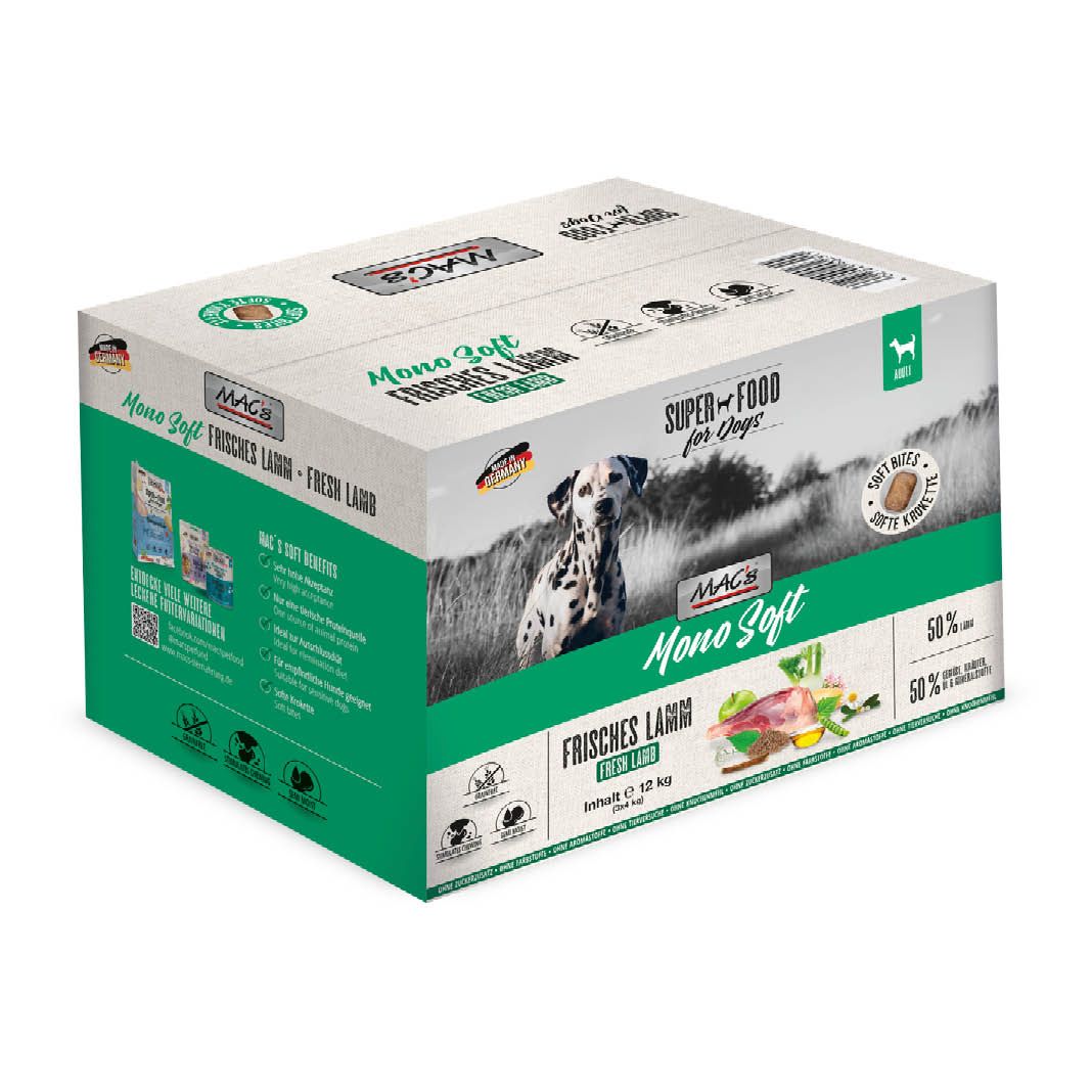 MAC's - Dog - Mono Soft - Frisches Lamm | 3 x 4 kg