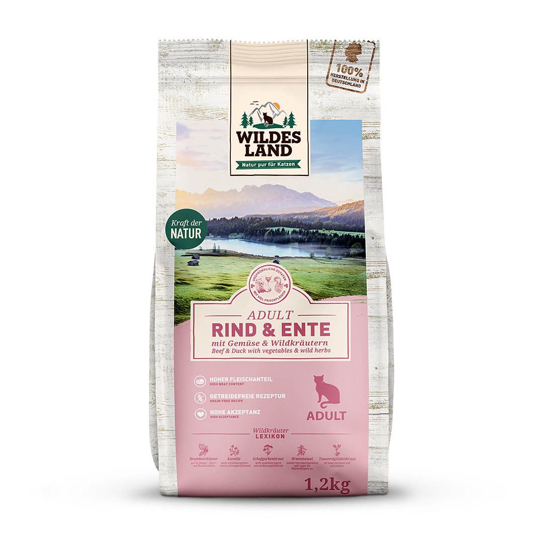 Wildes Land Cat - Classic Adult - Rind und Ente | 1,2 kg