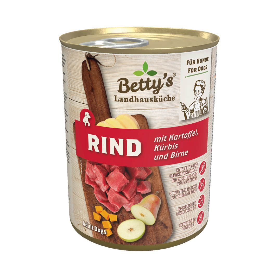 Betty's Landhausküche - Hund - Nassfutter - Rind & Kartoffel | 6 x 400 g Betty's Landhausküche - Hund - Nassfutter - Rind & Kartoffel | 6 x 400 g