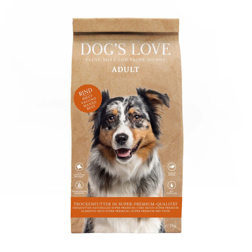 Dog's Love Trockenfutter Adult Rind - 2 kg