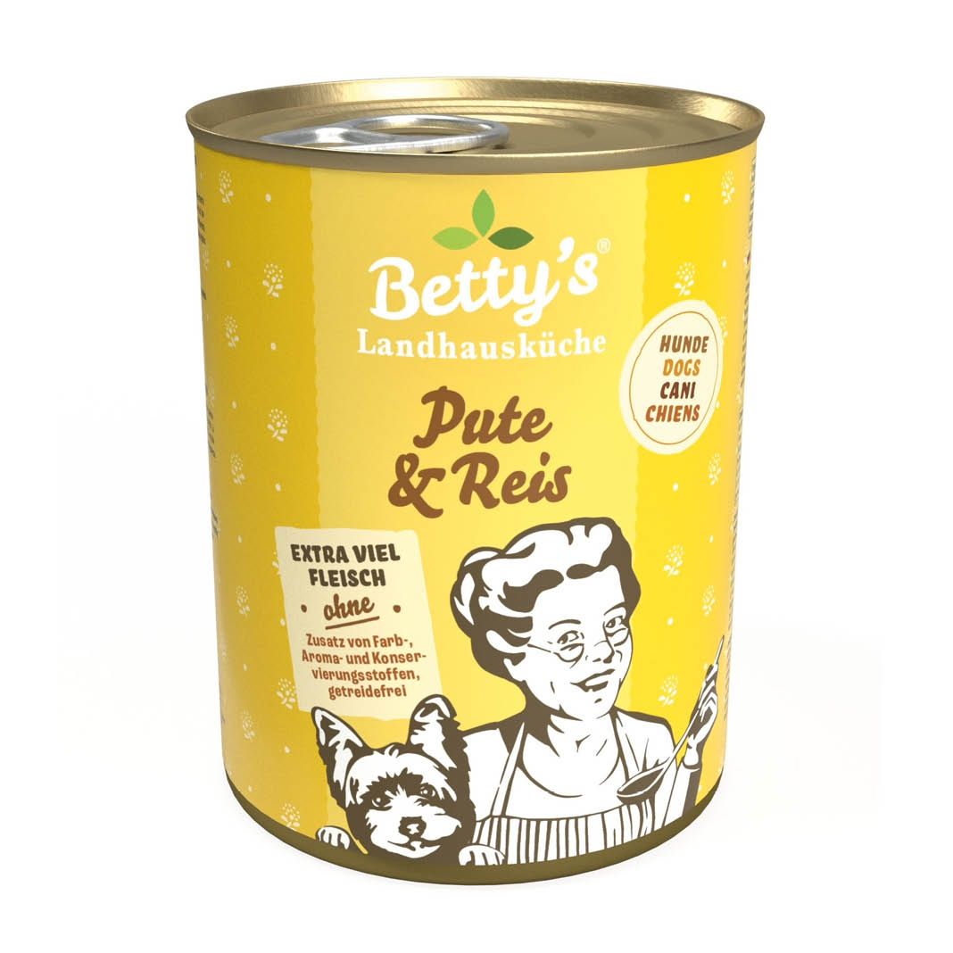 Betty's Landhausküche - Hund - Nassfutter - Pute & Reis | 6 x 400 g Betty's Landhausküche - Hund - Nassfutter - Pute & Reis | 6 x 400 g