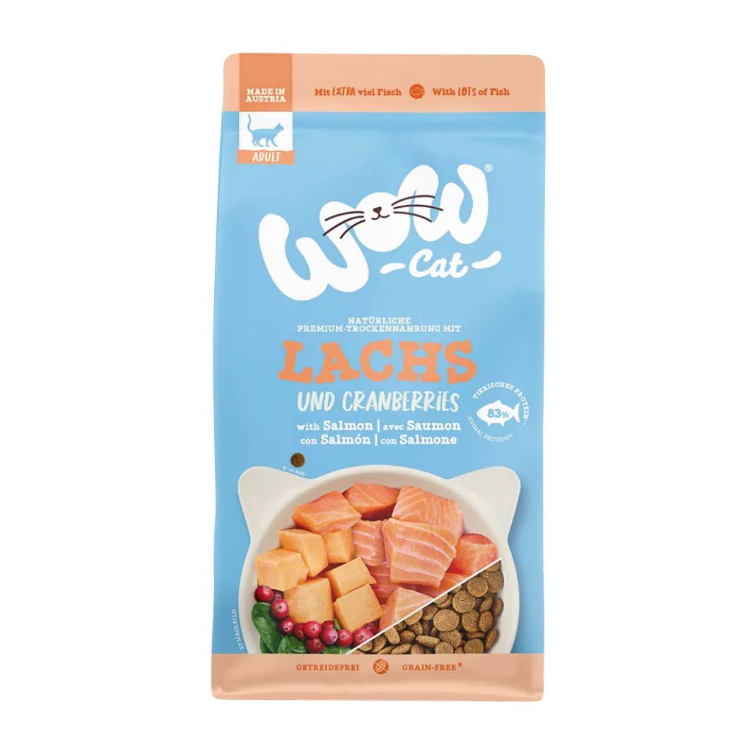 WOW Cat Trockenfutter Adult Lachs | 4 x 2 kg