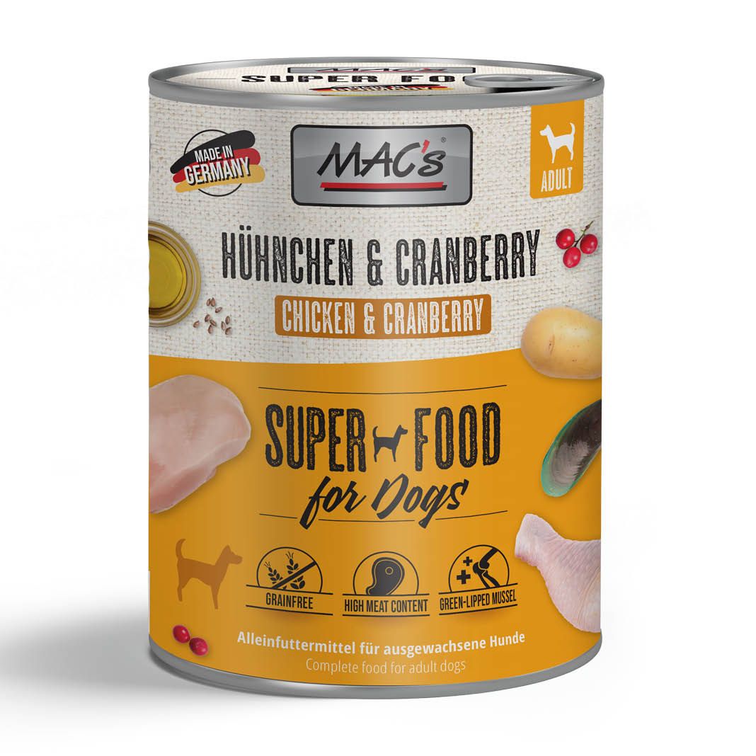 MAC's - Dog - Hühnchen & Cranberry | 6 x 800 g
