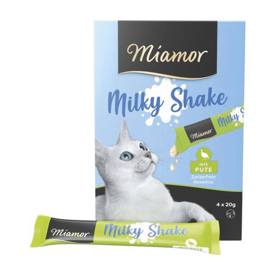 Miamor Cat Snack Milky Shake mit Pute (11 x 4 =) | 44 x 20 g