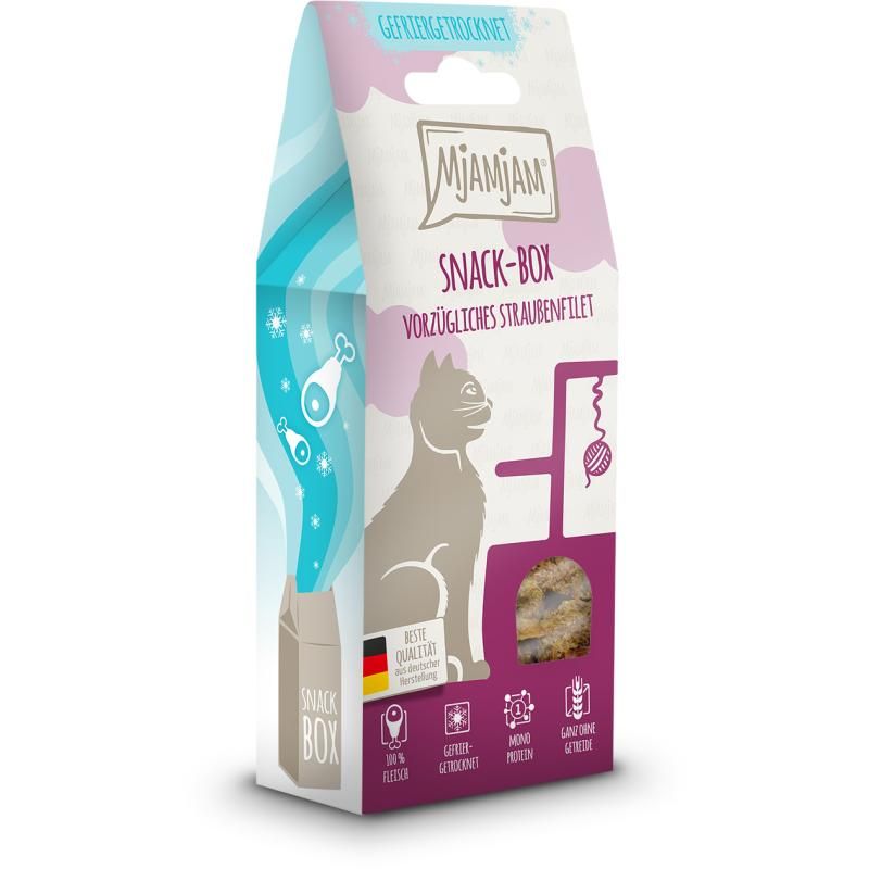 MjAMjAM Cat - Snackbox - Vorzügliches Straußenfilet | 40 g