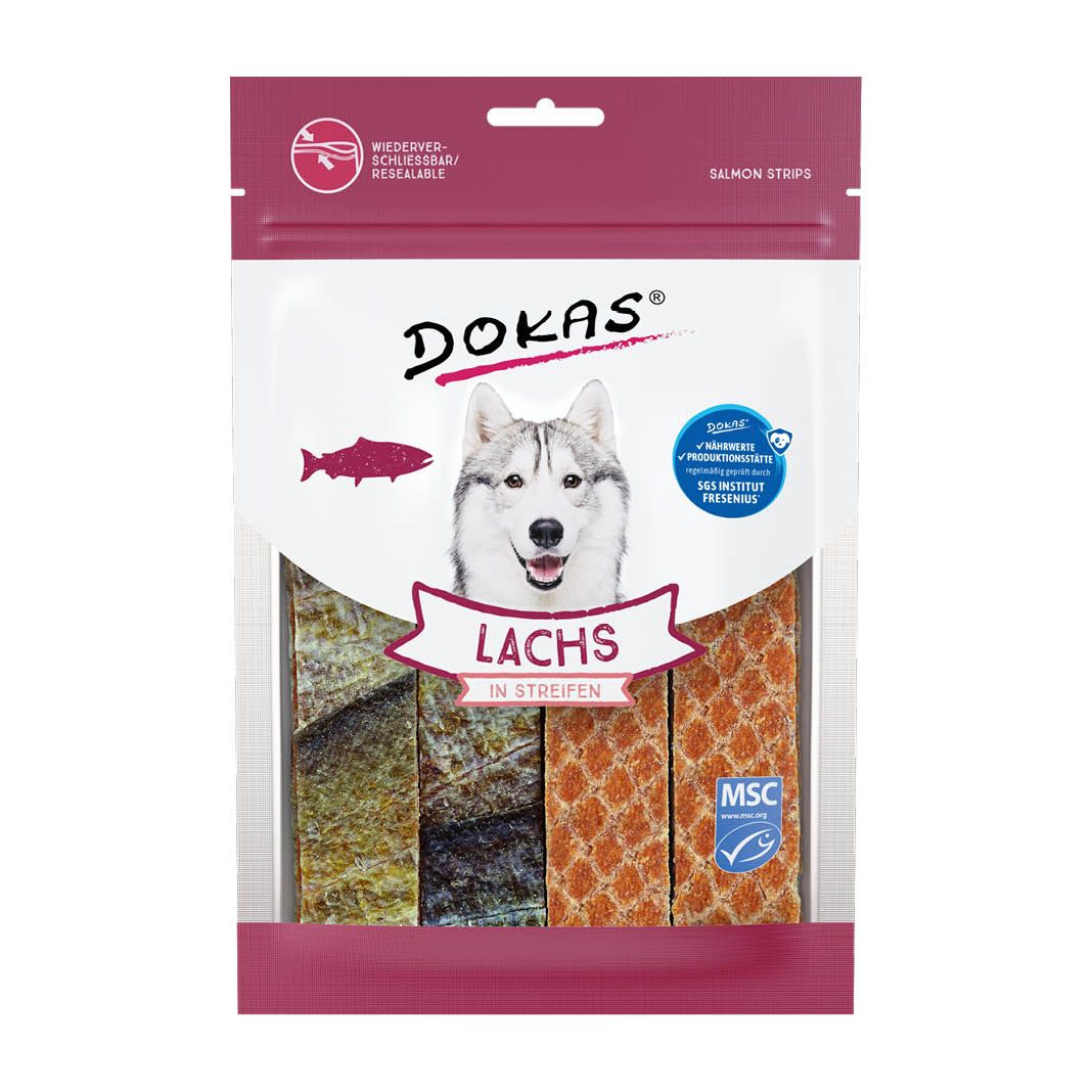 Dokas Lachs in Streifen | 8 x 100 g