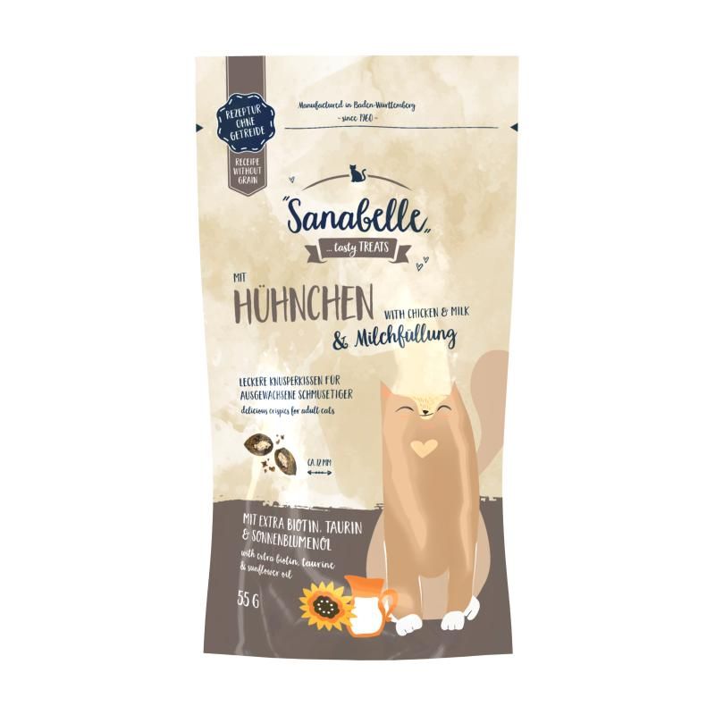 Produktbild von Sanabelle Knusperkissen Huhn & Milch - 55 g