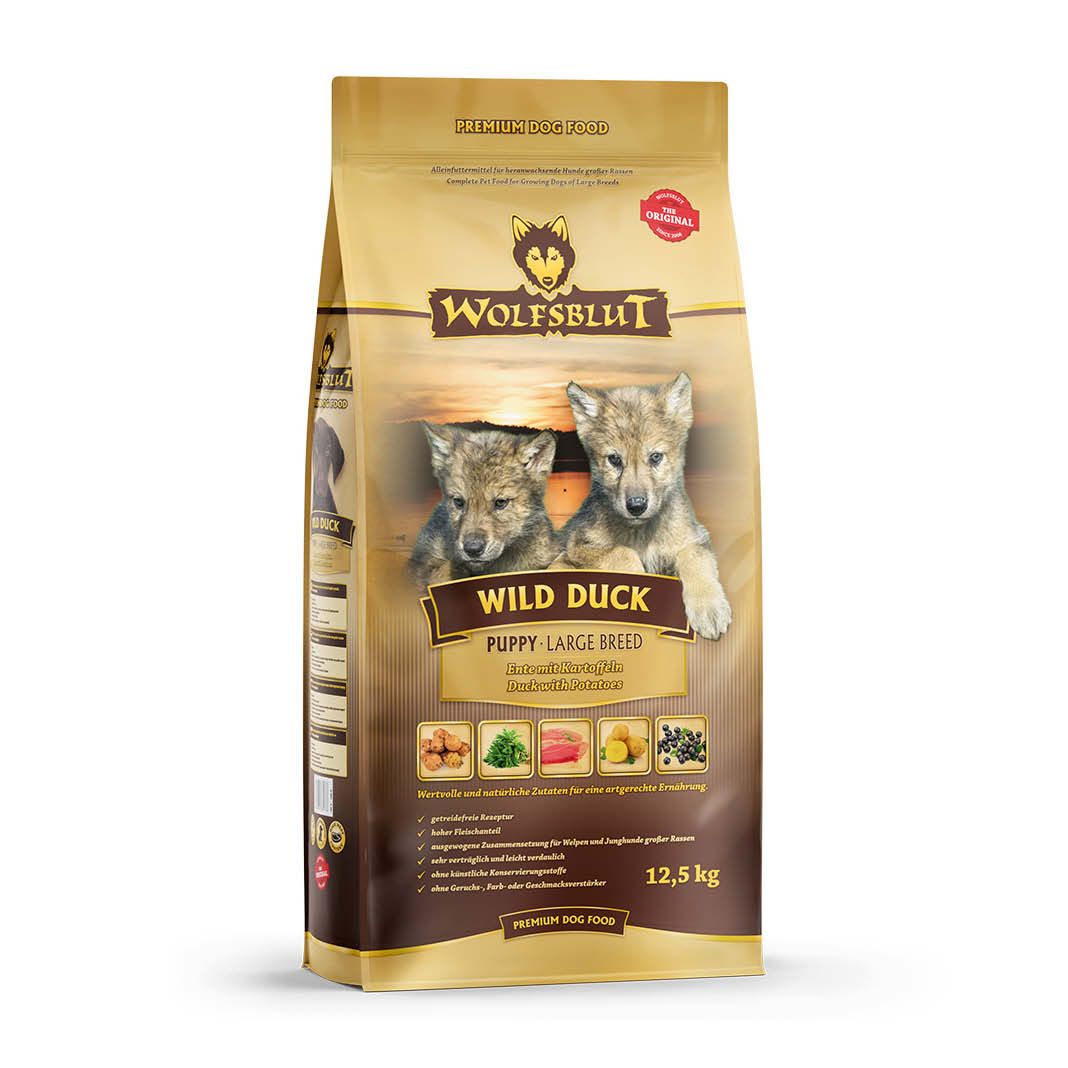 Wolfsblut Wild Duck Large Breed Puppy - Ente mit Kartoffel | 12,5 kg