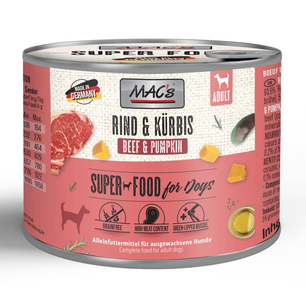 MAC's - Dog - Rind & Kürbis | 6 x 200 g