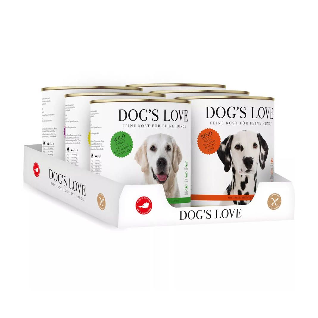 Produktbild von DOG'S LOVE Adult Nassfutter Multipack - 6 x 800 g