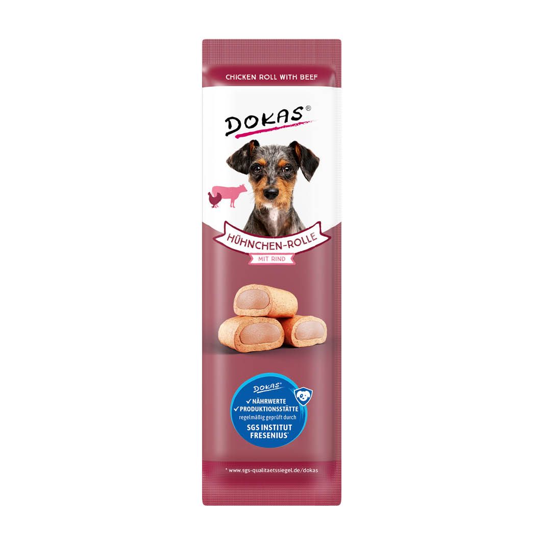 Dokas Hühnchen-Rolle mit Rind | 10 g