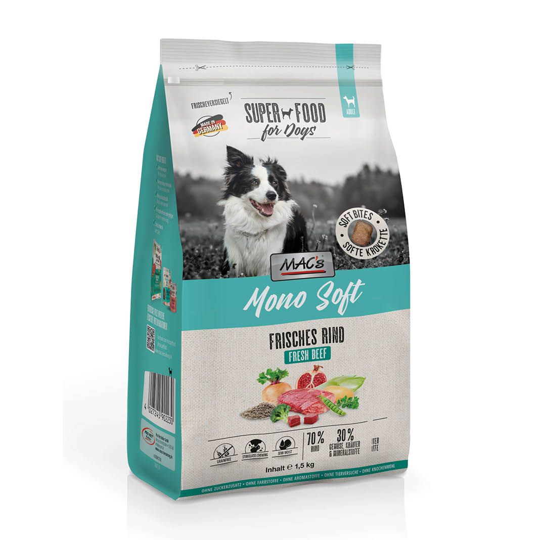 Produktbild von MAC's Dog Mono Soft Frisches Rind - 1,5 kg