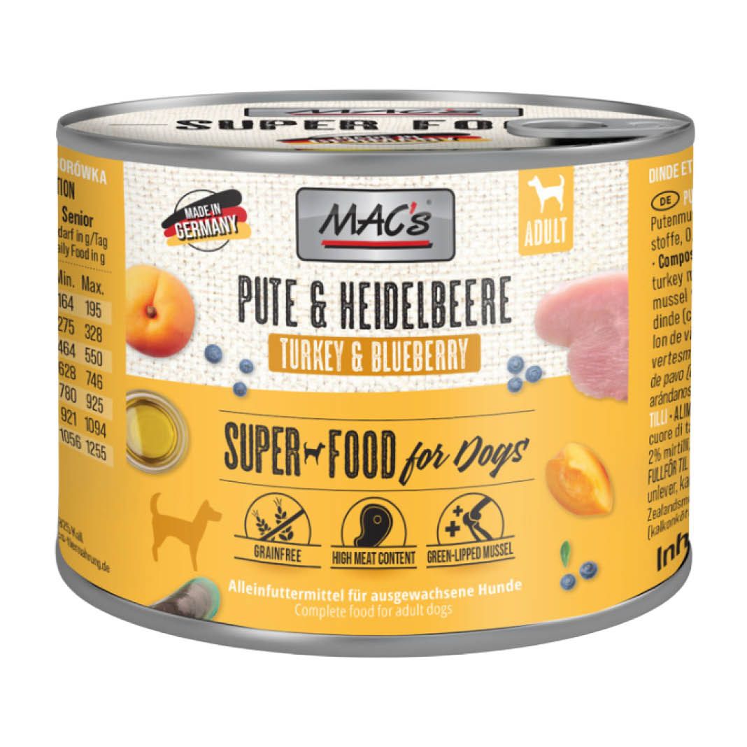 MAC's - Dog - Pute & Heidelbeeren | 6 x 200 g