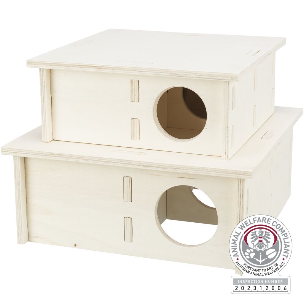 TRIXIE Mehrkammerhaus, 4 Kammern | 30 x 12 x 30 cm