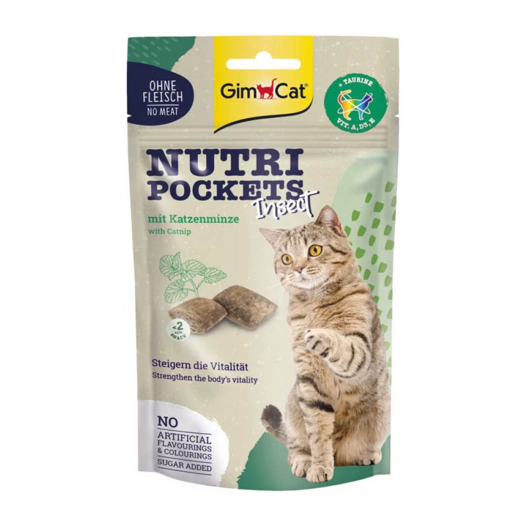 GimCat Nutri Pockets Insect mit Katzenminze | 12 x 60 g