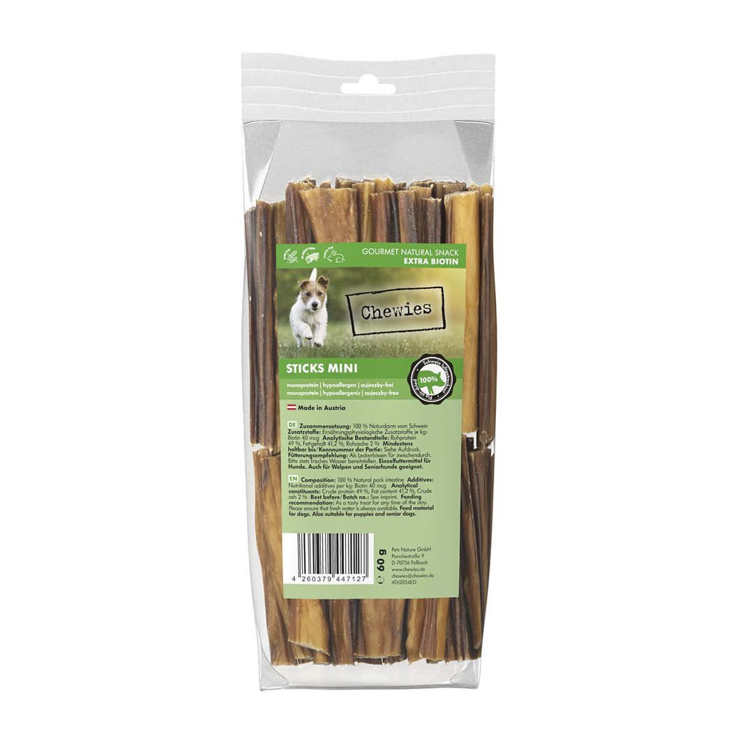 Chewies Kau-Sticks Mini Schwein | 60 g