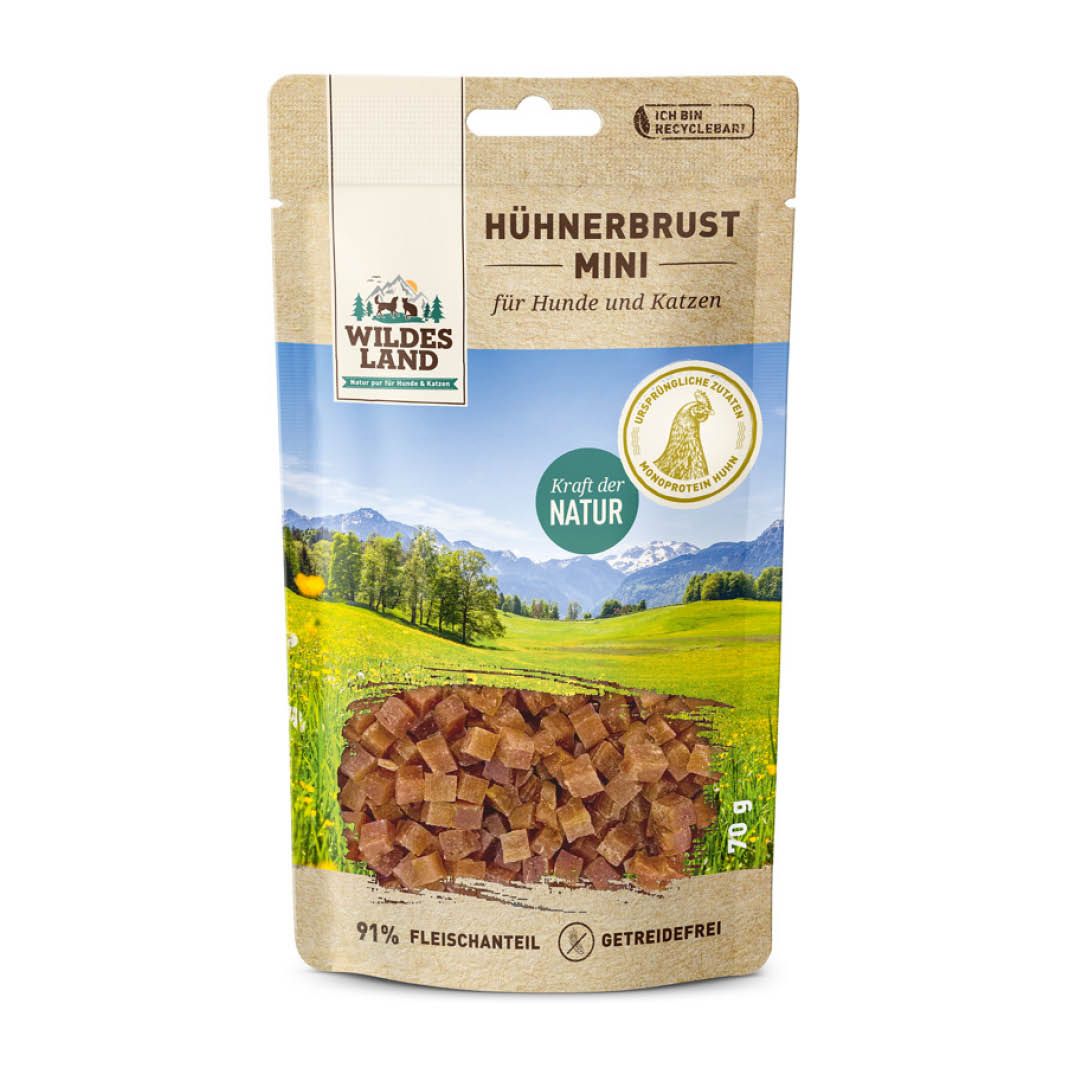 Wildes Land Cat - Fleischsnacks - Hühnerbrust Mini | 70 g