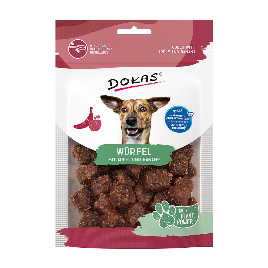 Produktbild von Dokas Würfel mit Apfel & Banane - 4 x 105 g