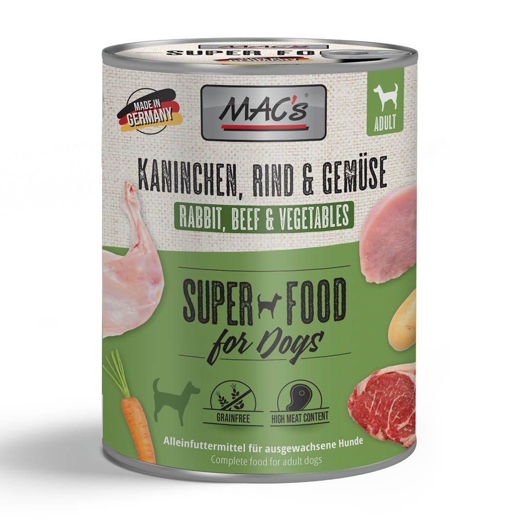 MAC's - Dog - Kaninchen, Rind & Gemüse | 6 x 800 g