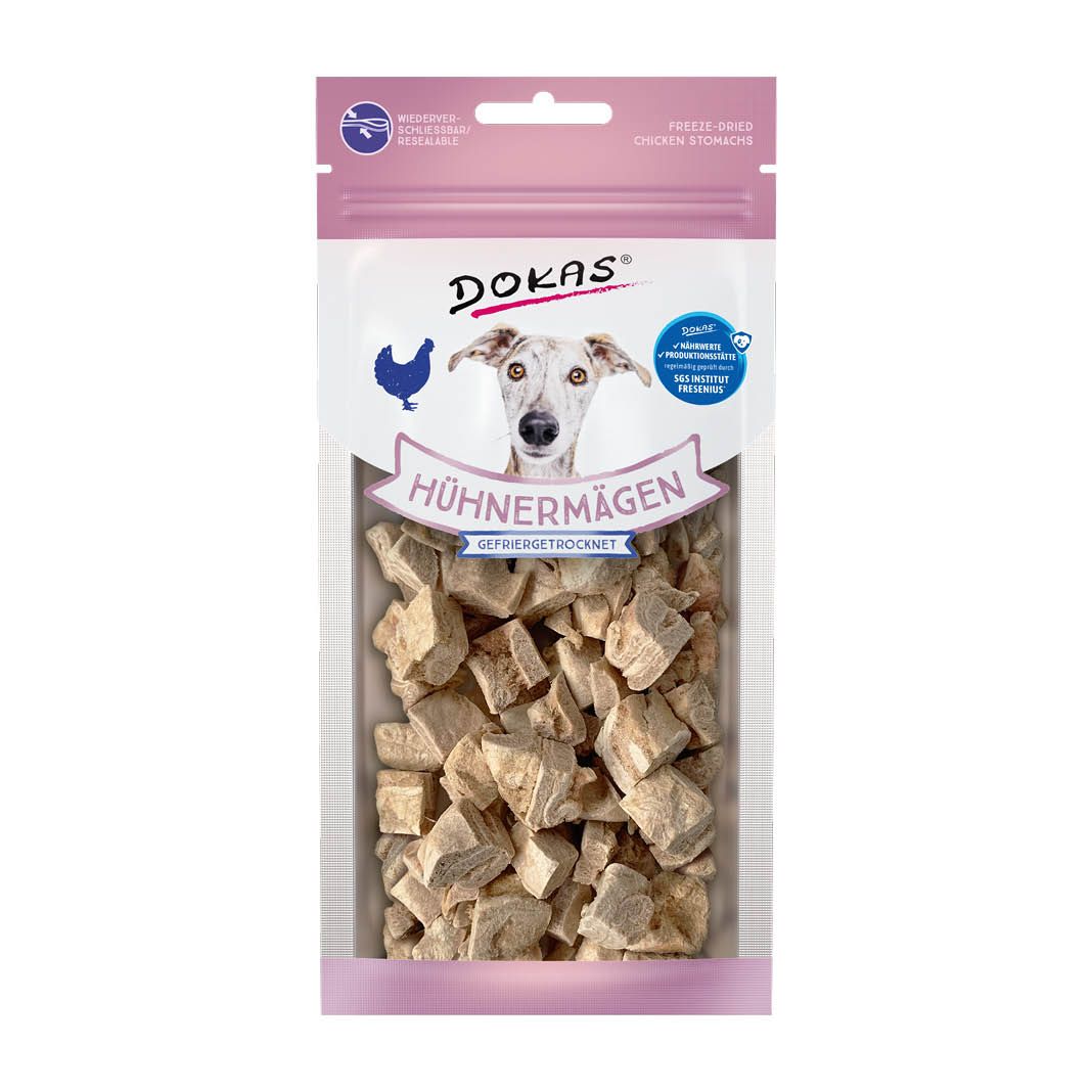 Dokas Hühnermägen, gefriergetrocknet