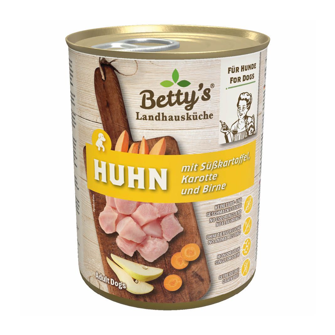 Betty's Landhausküche - Hund - Nassfutter - Huhn & Süßkartoffel | 6 x 400 g Betty's Landhausküche - Hund - Nassfutter - Huhn & Süßkartoffel | 6 x 400 g