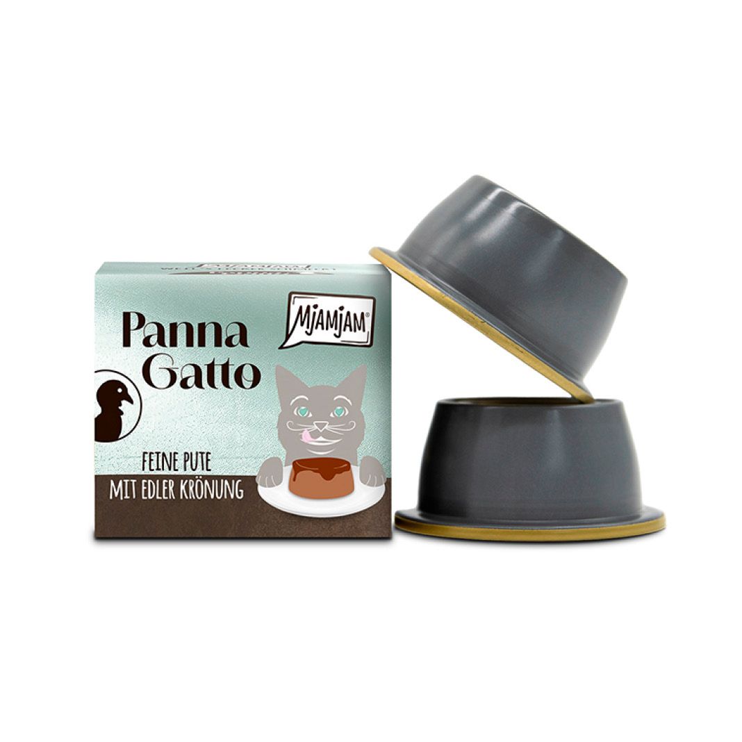 MjAMjAM - Panna Gatto - feine Pute mit edler Krönung (12 x 2 =) | 24 x 80 g MjAMjAM - Panna Gatto