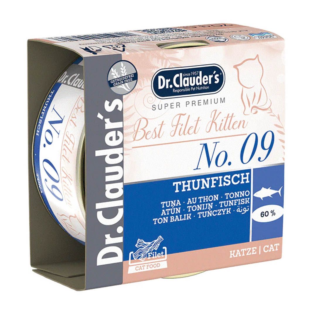Dr. Clauder's Best Filet Kitten No 9 Thunfisch | 24 x 70 g Dr. Clauder's Best Filet