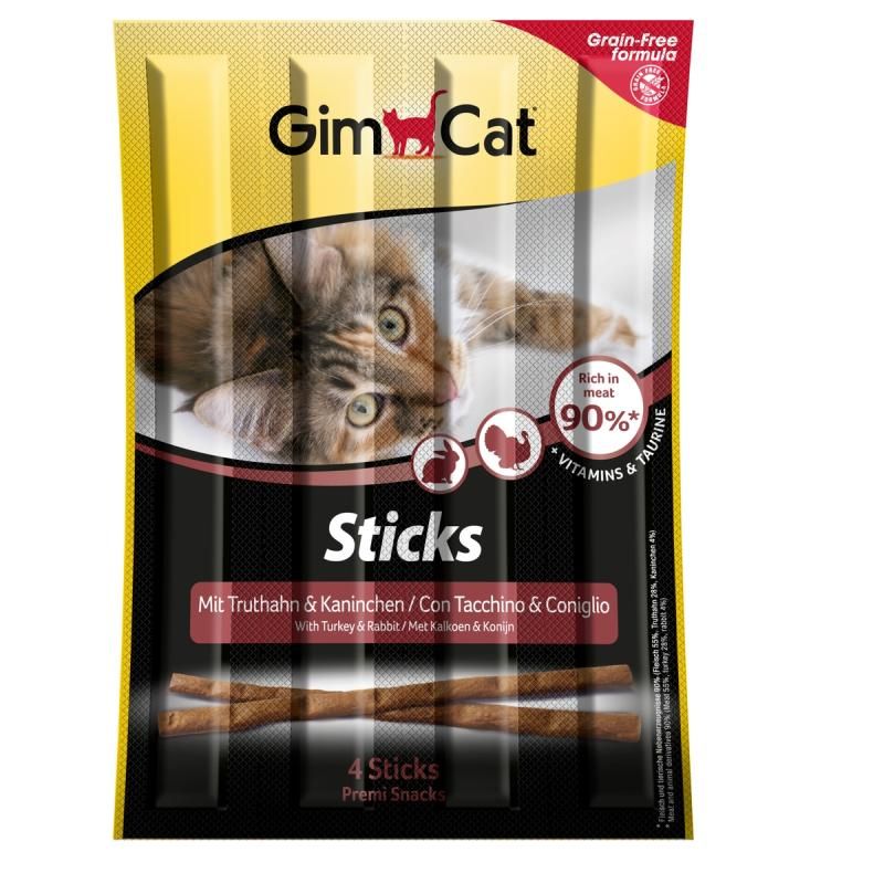 GimCat Sticks mit Truthahn und Kaninchen | 4 Stck.