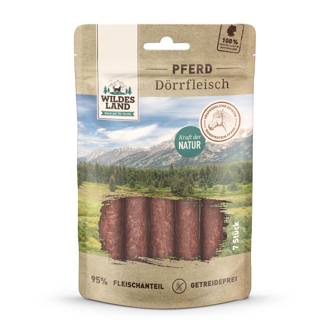 Wildes Land Dörrfleisch - Pferd 7 Stück | 150 g