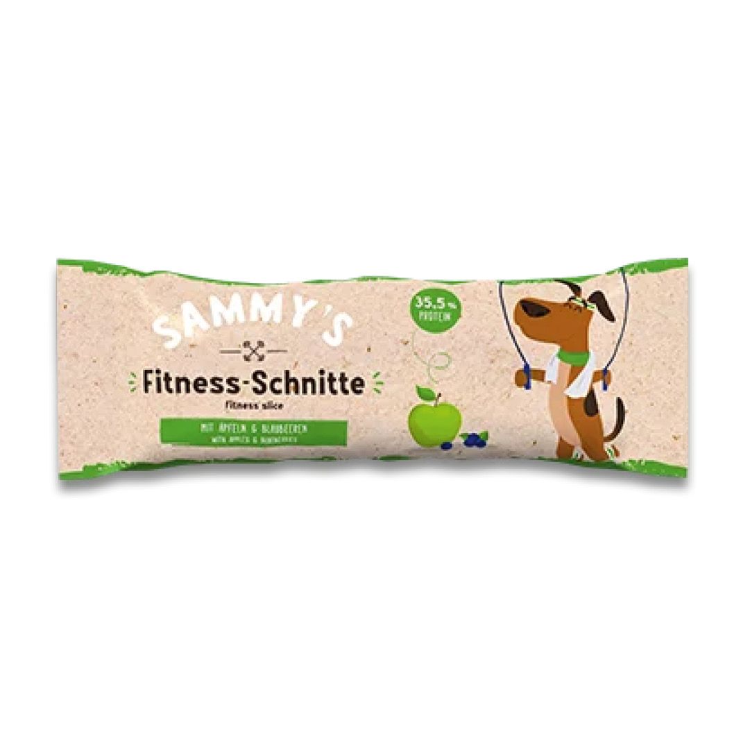 Produktbild von Sammy´s Fitness-Schnitte mit Äpfeln & Blaubeeren - 20 x 25 g
